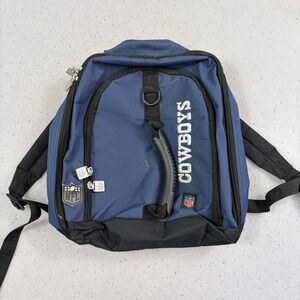 NFL Dallas Cowboys Backpack Navy Blue Black Embroidered Logo Fan Gear Travel Bag